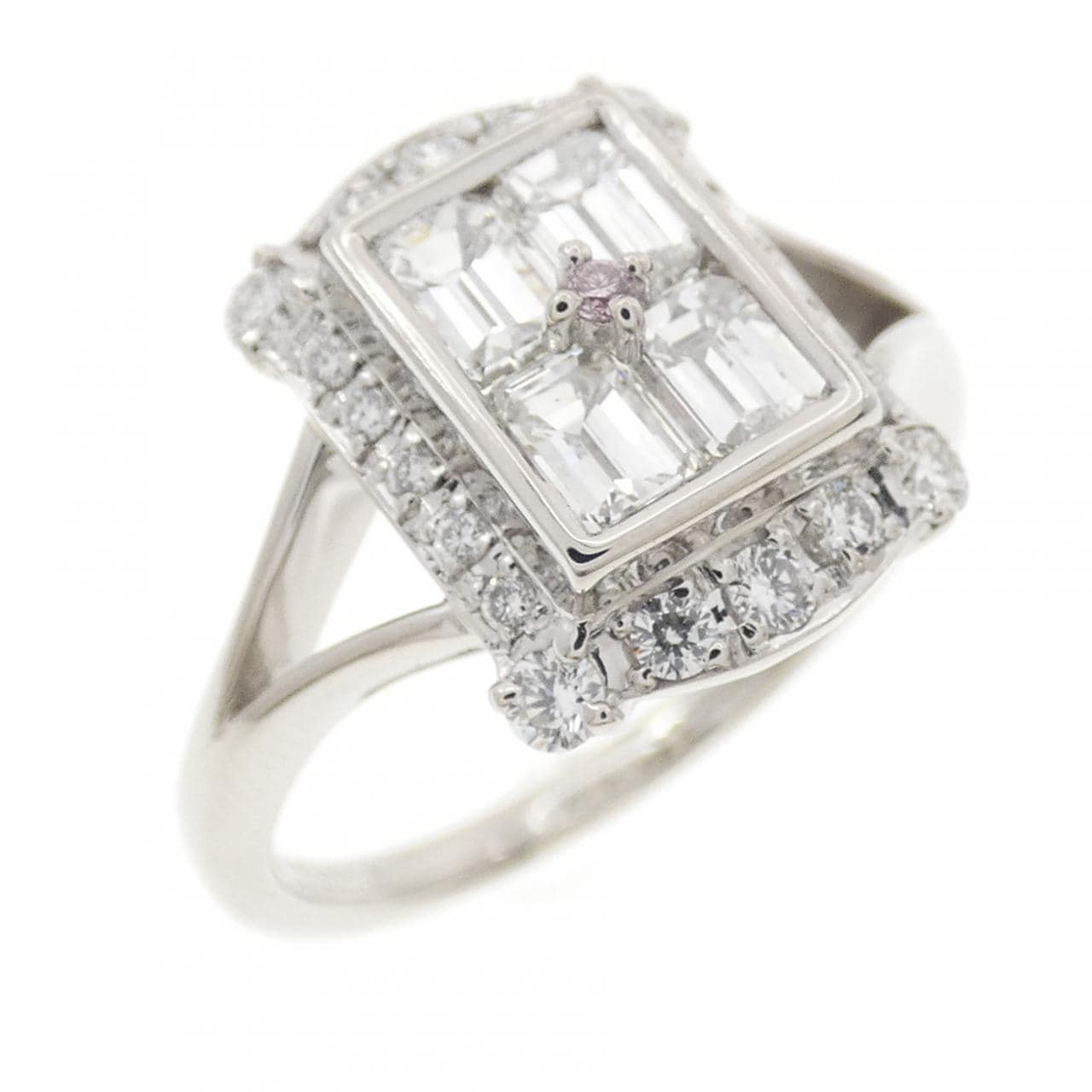 PT900 ピンクダイヤモンド リング 0.010CT