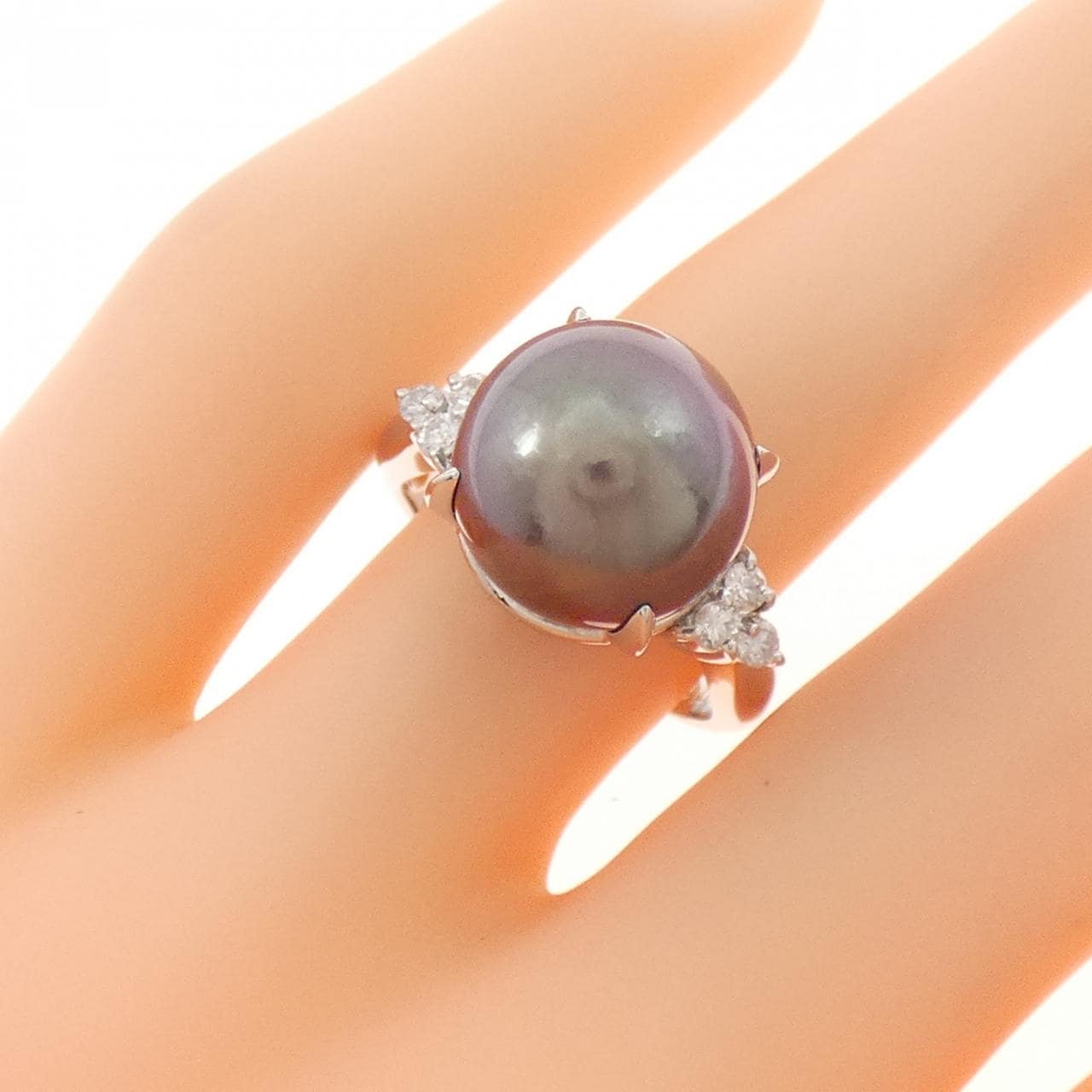 PT900 黒蝶パール リング 11.6mm