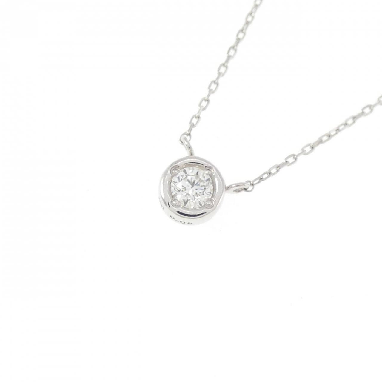 PT900/PT850 ソリティア ネックレス 0.08CT