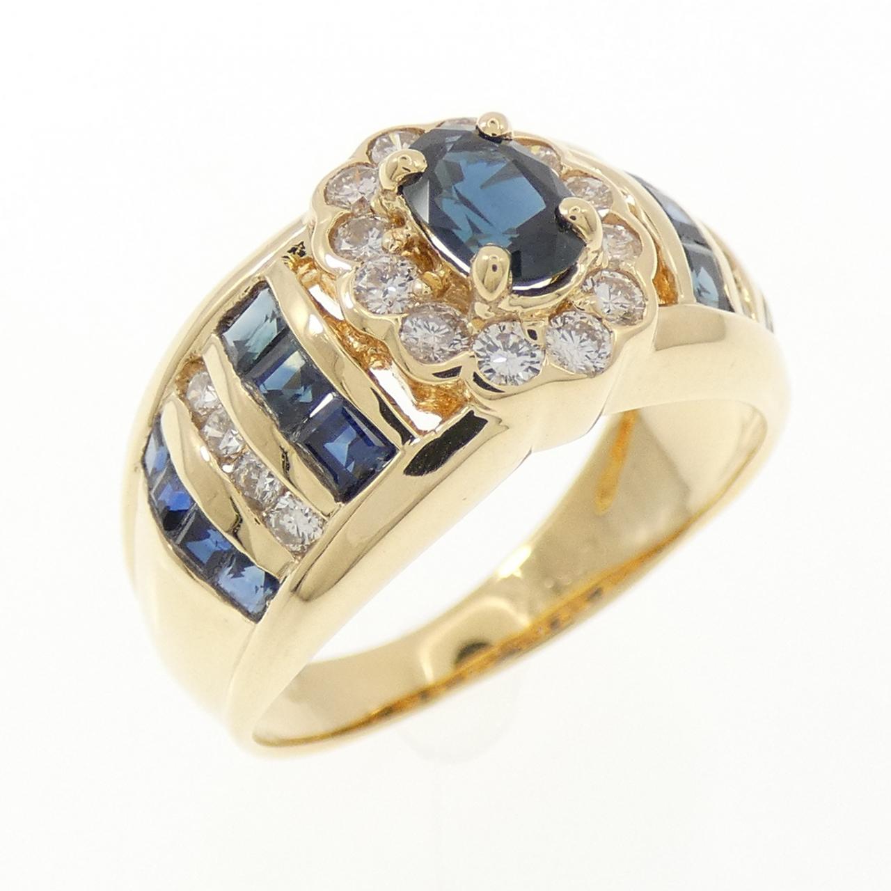 K18YG サファイヤ リング 1.48CT