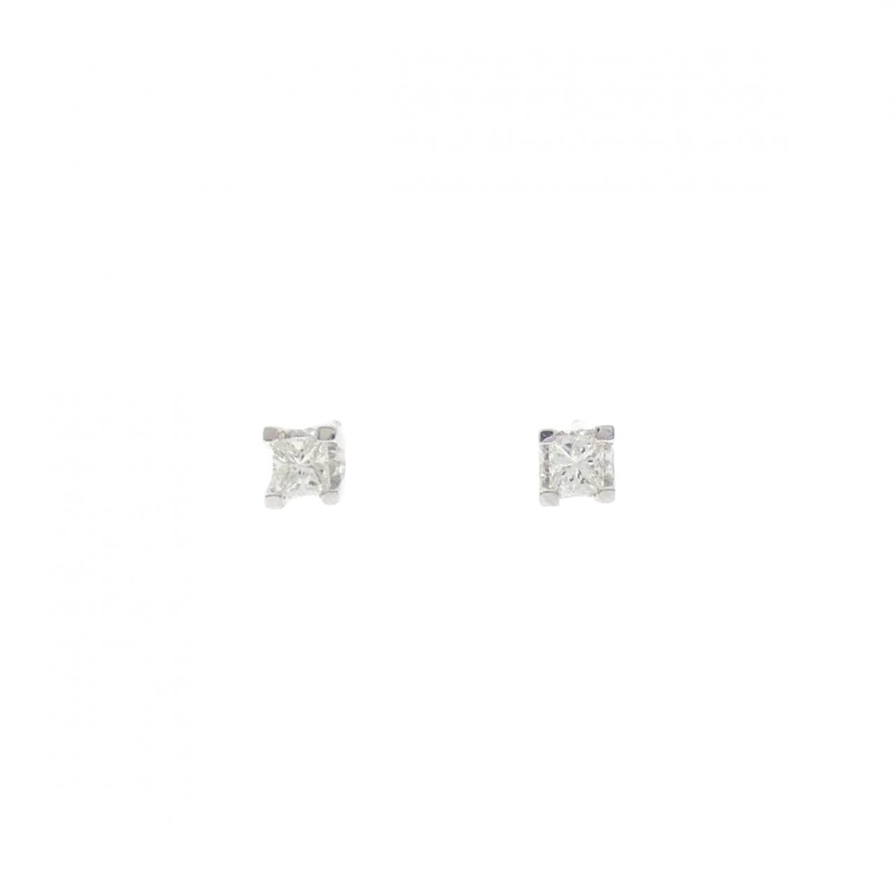 PT/PT900 ソリティア ダイヤモンド ピアス 0.16CT