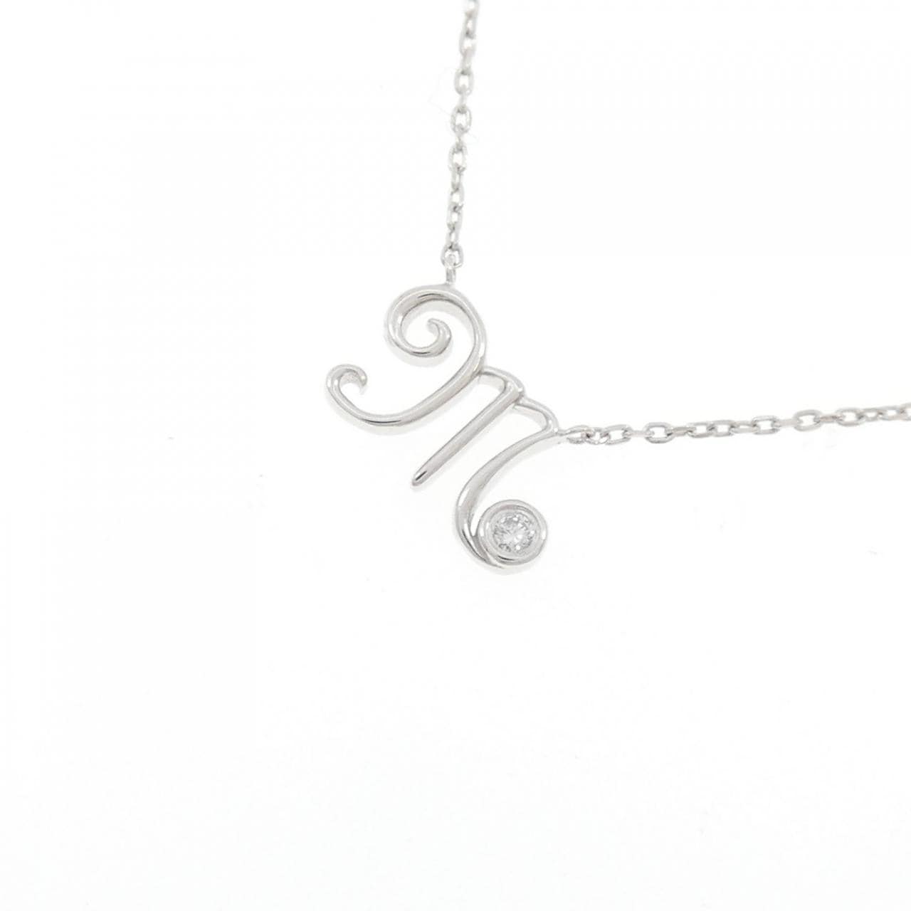 ヴァンドーム イニシャル ダイヤモンド ネックレス