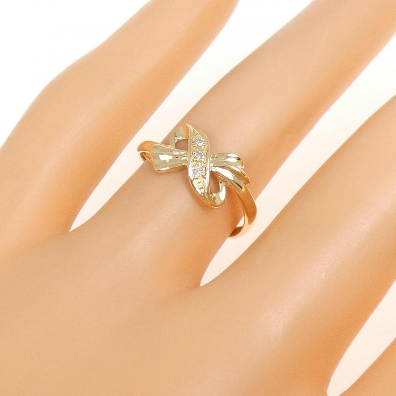 K18YG ダイヤモンド リング 0.02CT