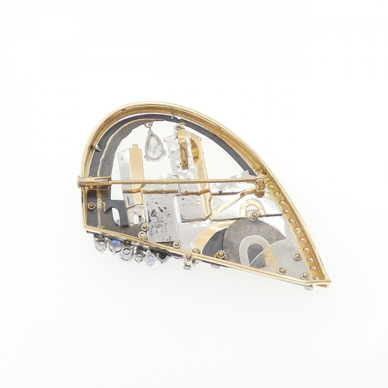 石川暢子 サファイヤ ブローチ 0.69CT