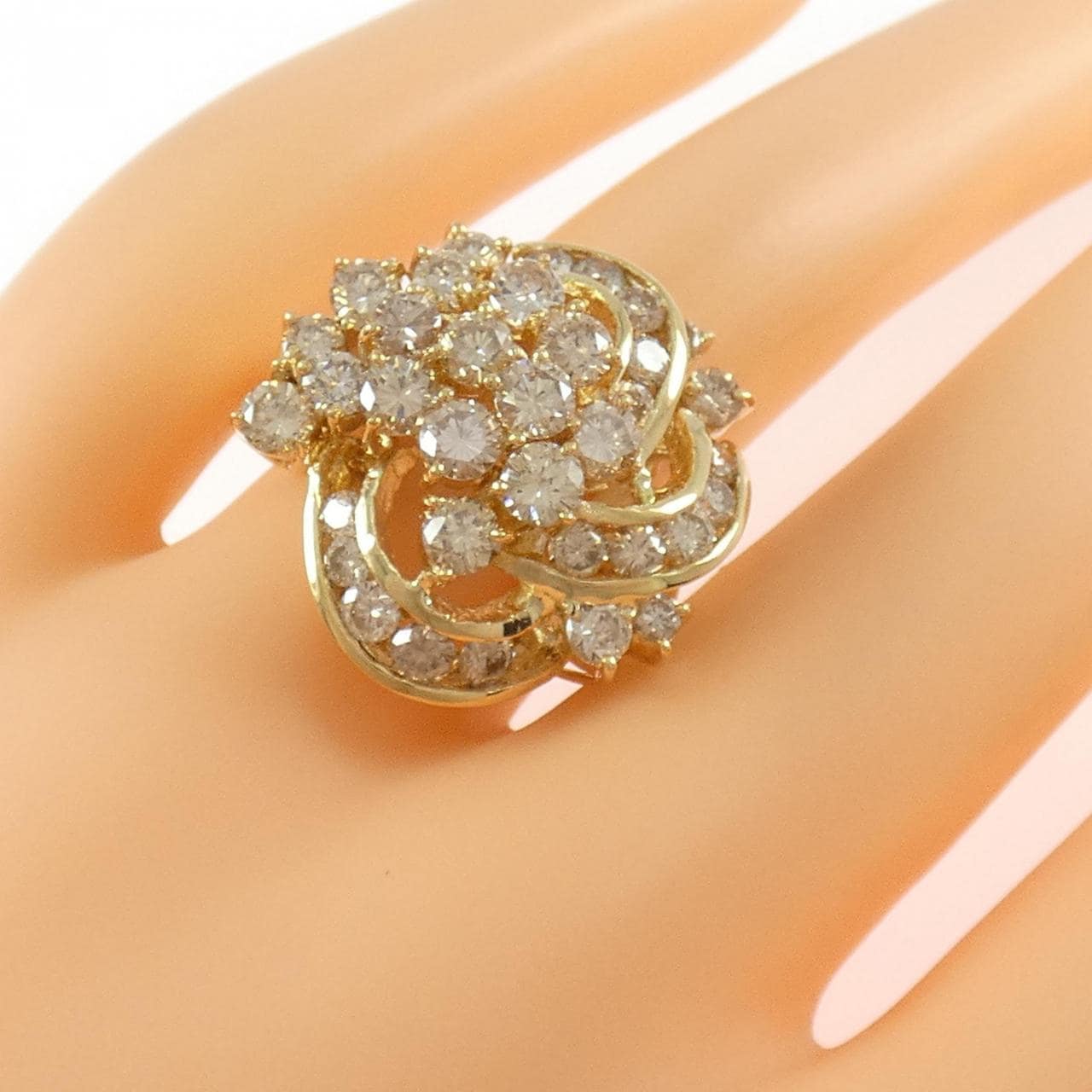 K18YG ダイヤモンド リング 3.10CT