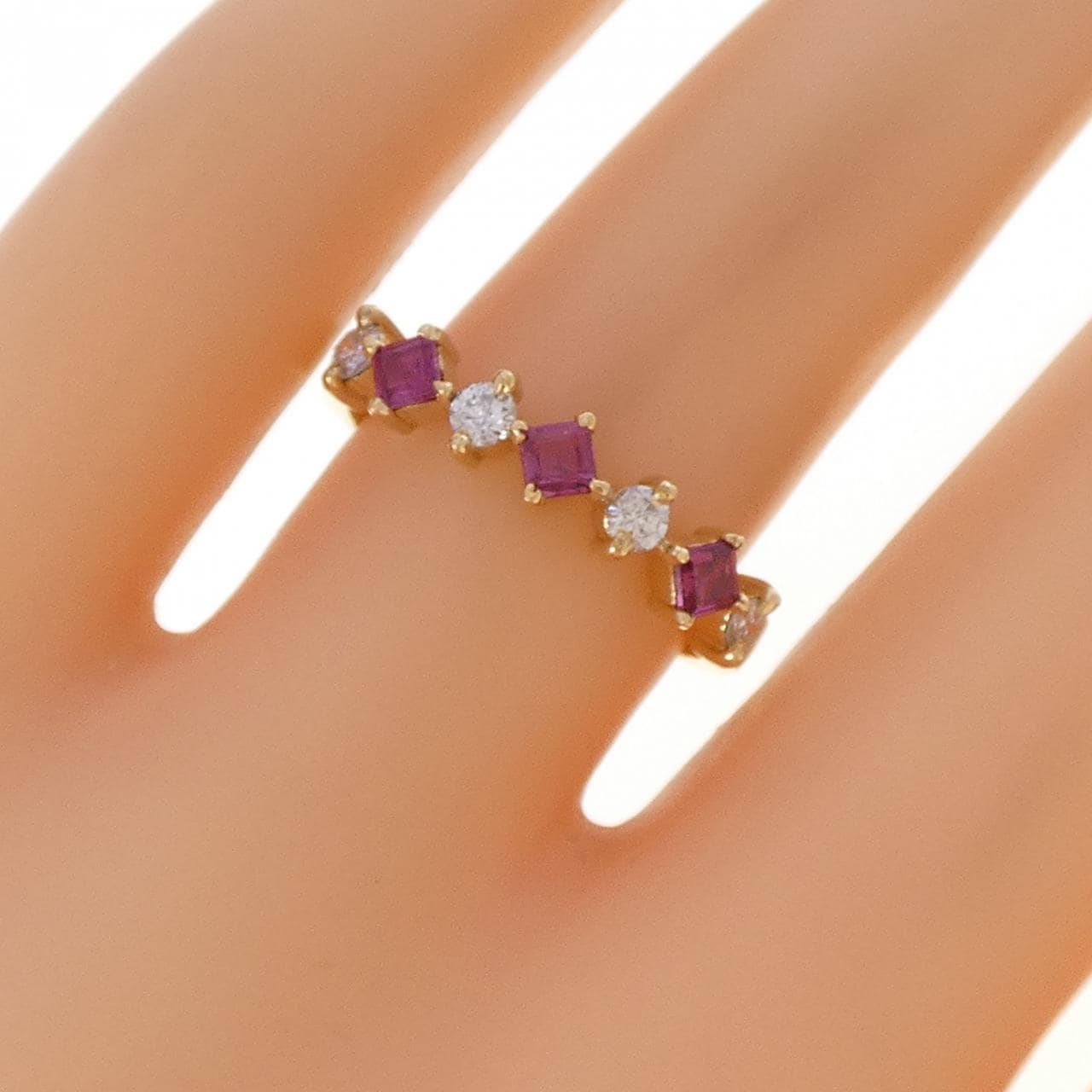 K18YG ルビー リング 0.36CT