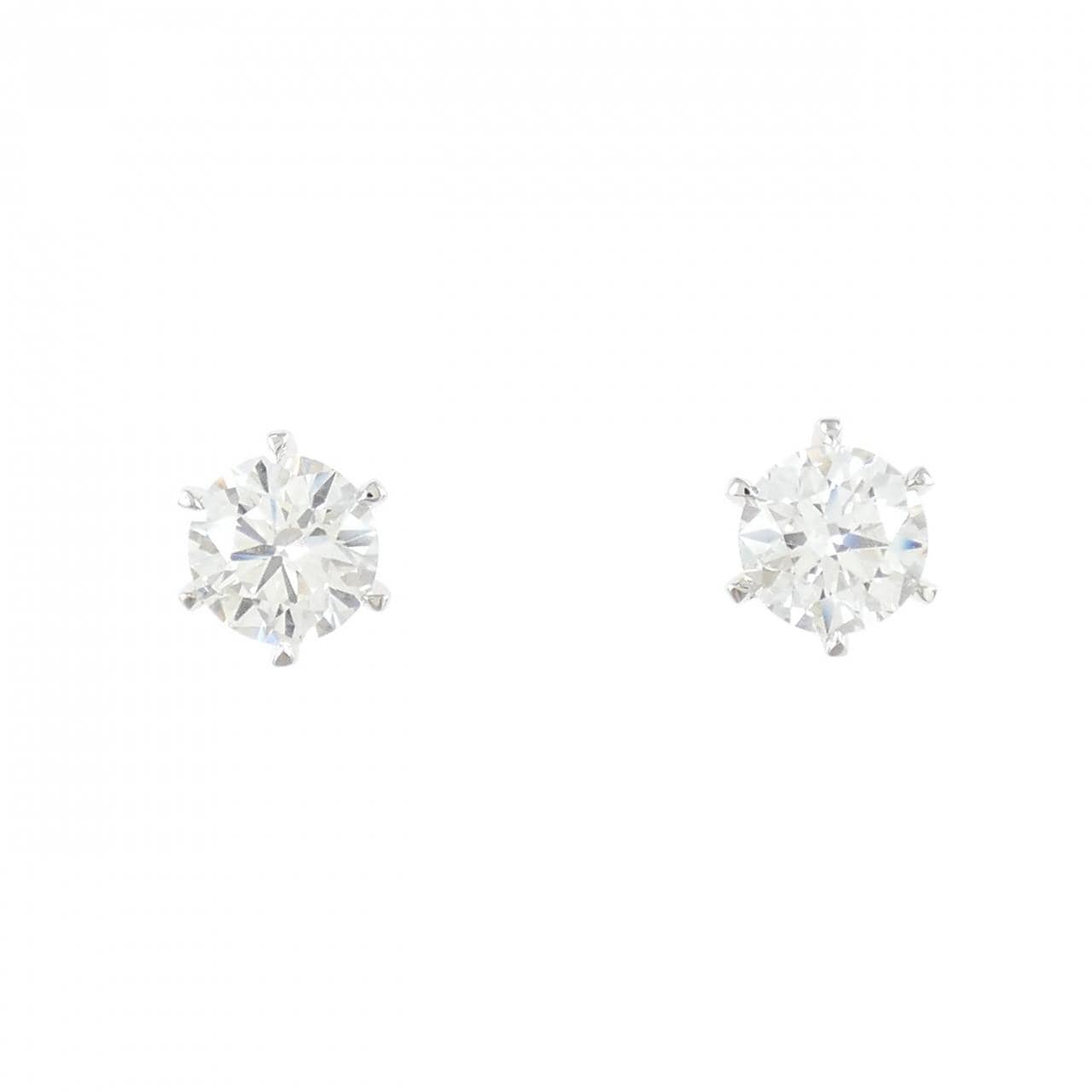 【リメイク】PT900/ST ダイヤモンド ピアス 0.534CT 0.539CT F SI1 EXT