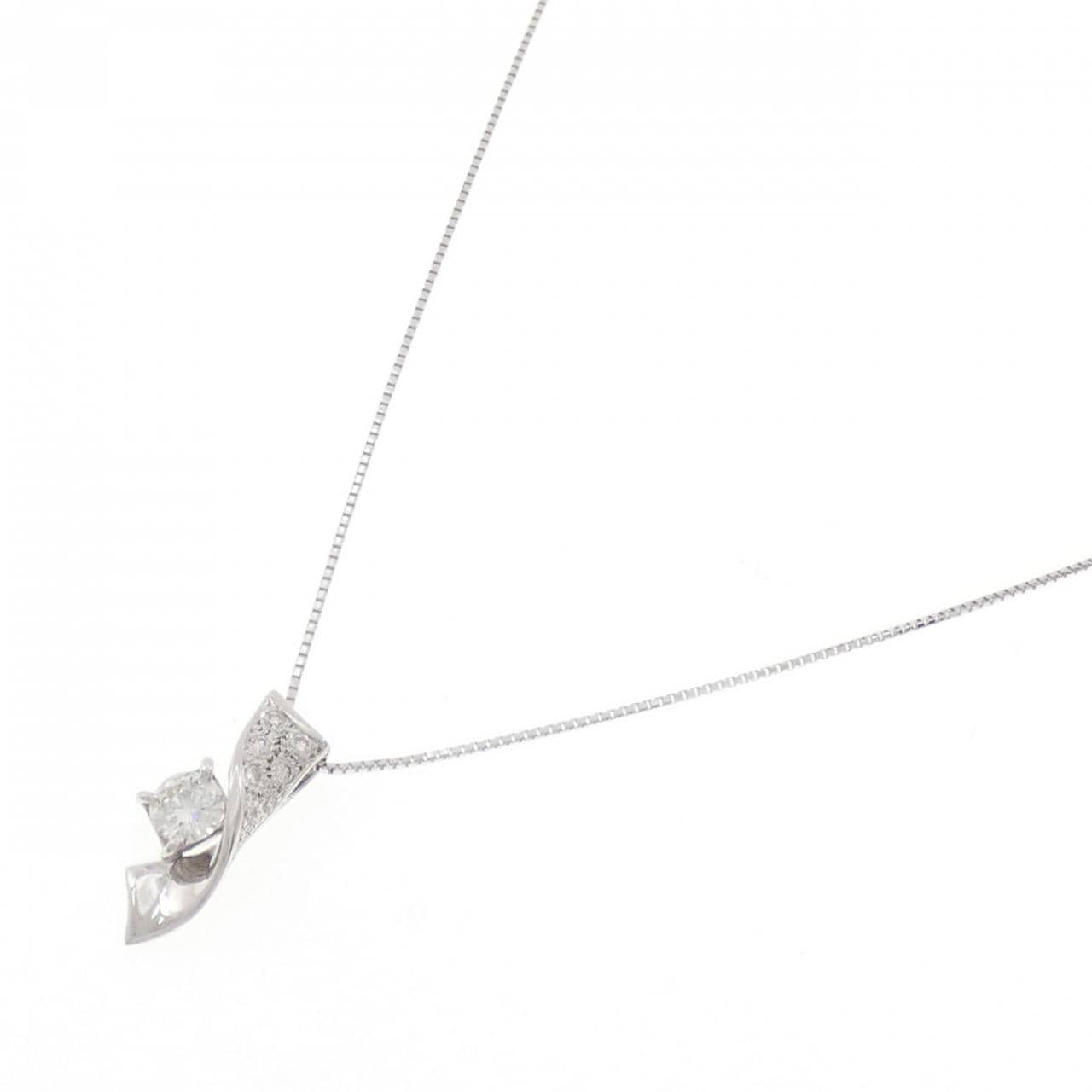 K18WG ダイヤモンド ネックレス 0.317CT
