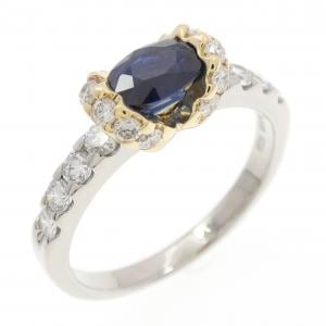 PT900/K18YG サファイヤ リング 0.76CT