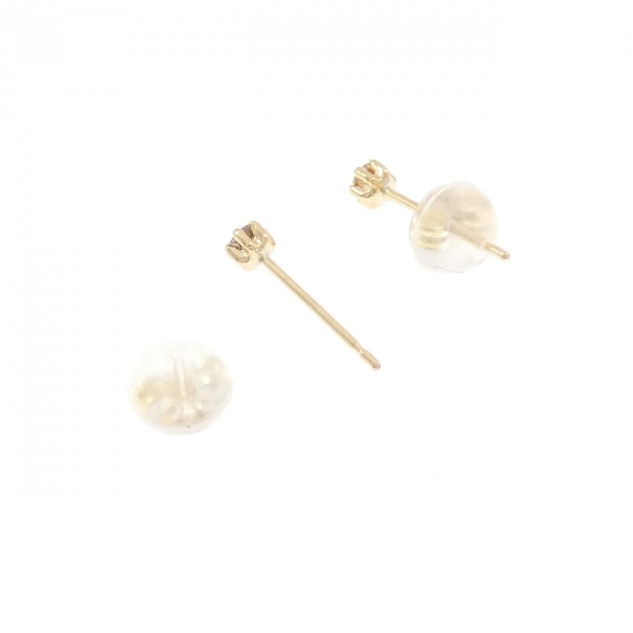 K18YG ソリティア ダイヤモンド ピアス 0.10CT