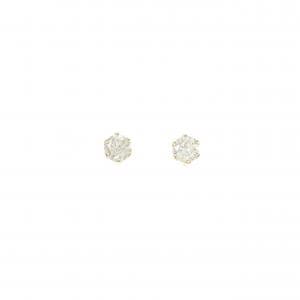 K18YG ソリティア ダイヤモンド ピアス 0.10CT