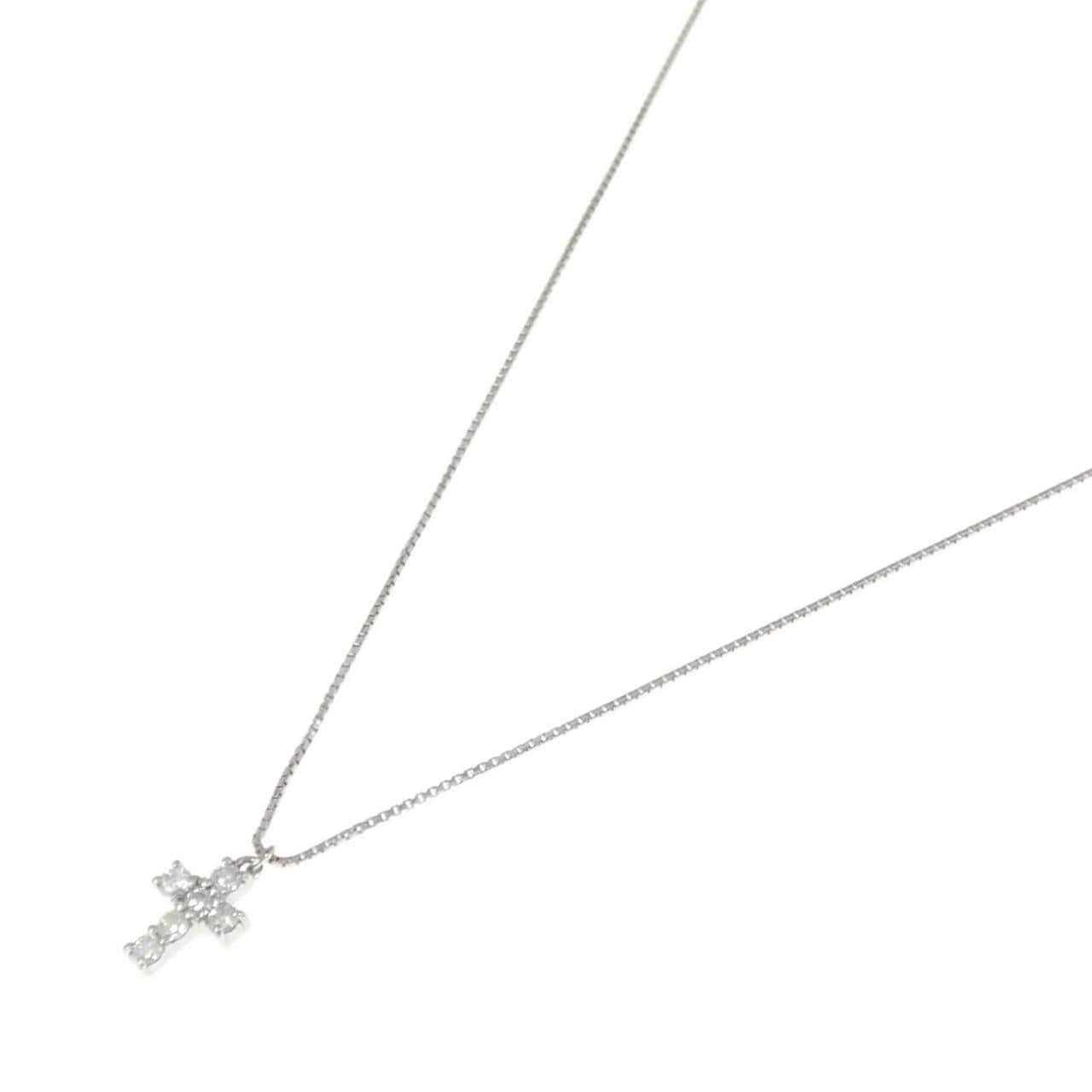 PT Cross Diamond Necklace 0.15CT