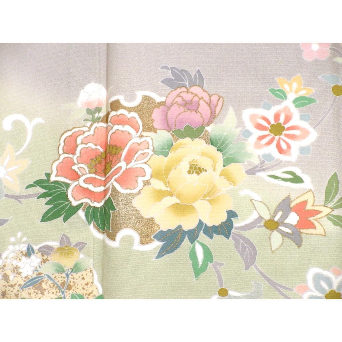 訪問着　友禅金彩加工　ボカシ染