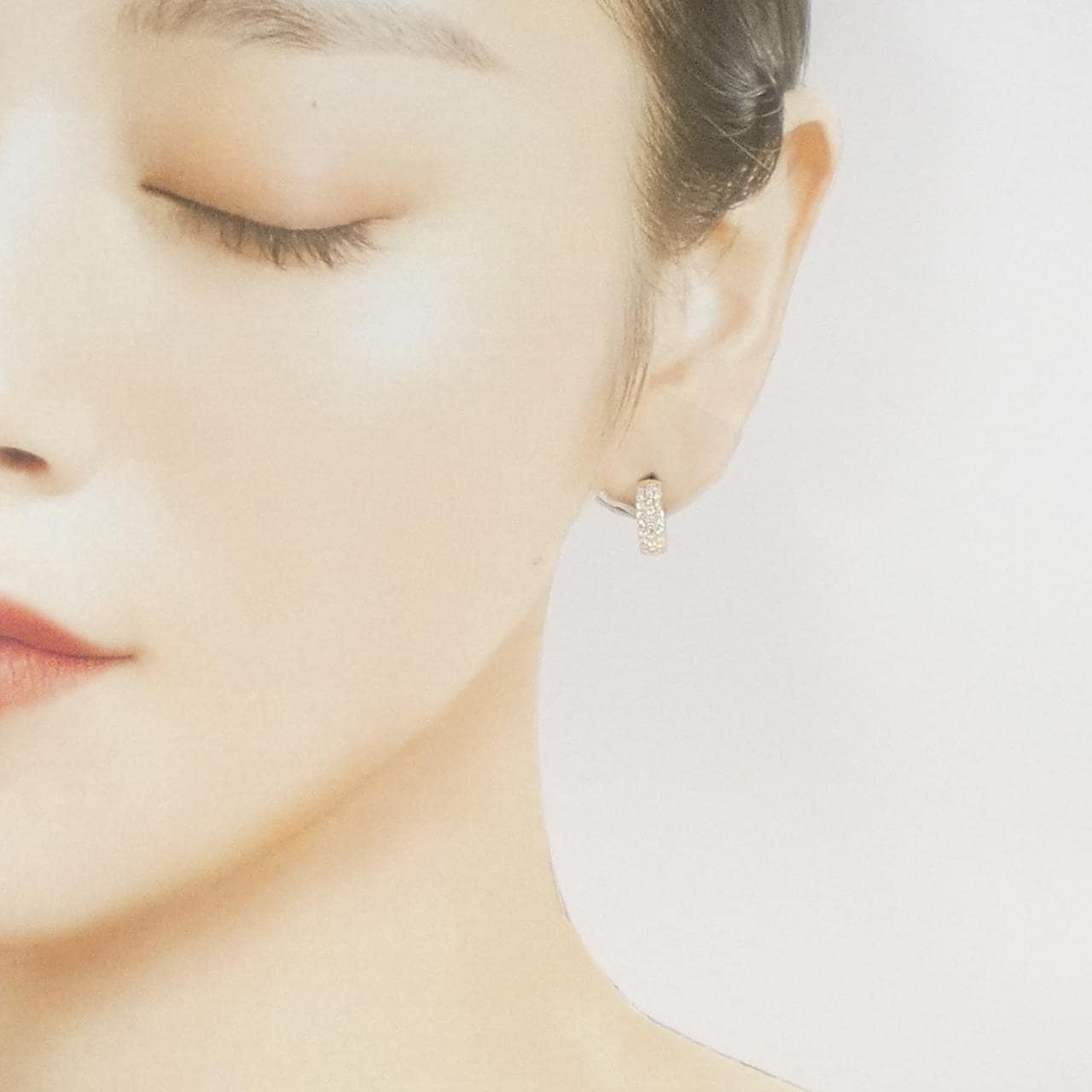 K18YG パヴェ ダイヤモンド ピアス 0.66CT