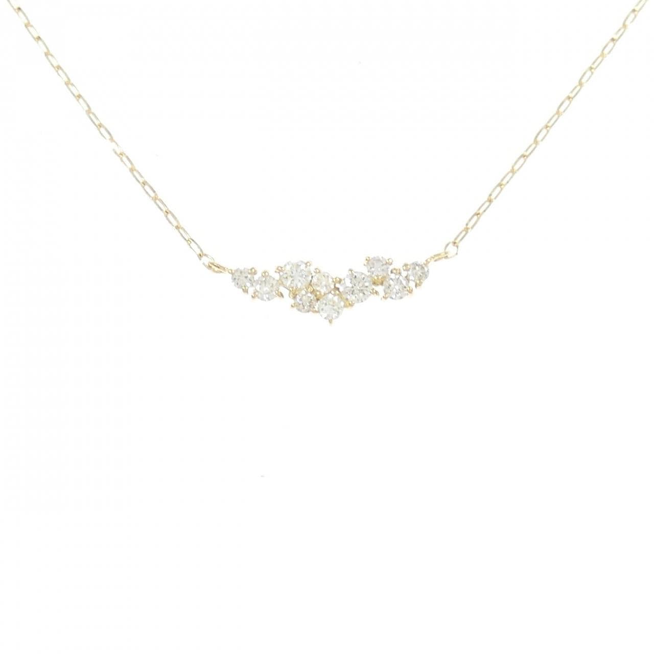 [BRAND NEW] K18YG Diamond necklace 0.10CT