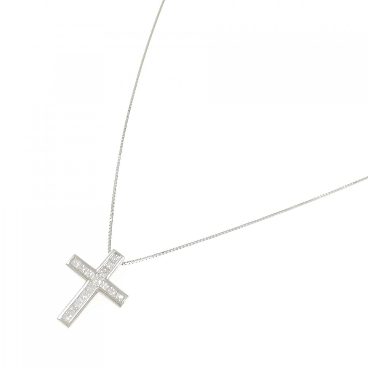 PT900/PT850 クロス ダイヤモンド ネックレス 0.70CT