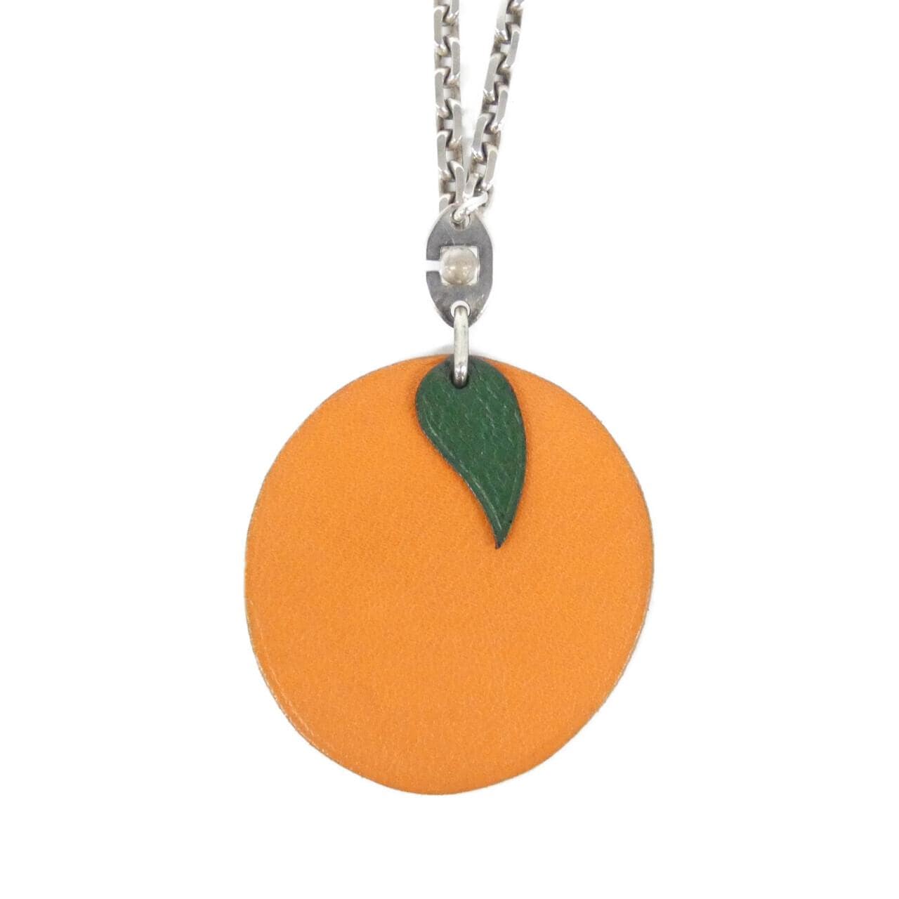 HERMES Orange Fruit Porte Cle Keychain 027888CS