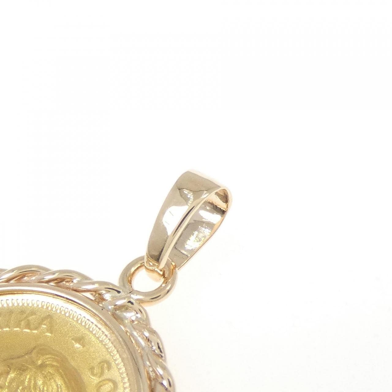 K18PG(枠) コイン ペンダント