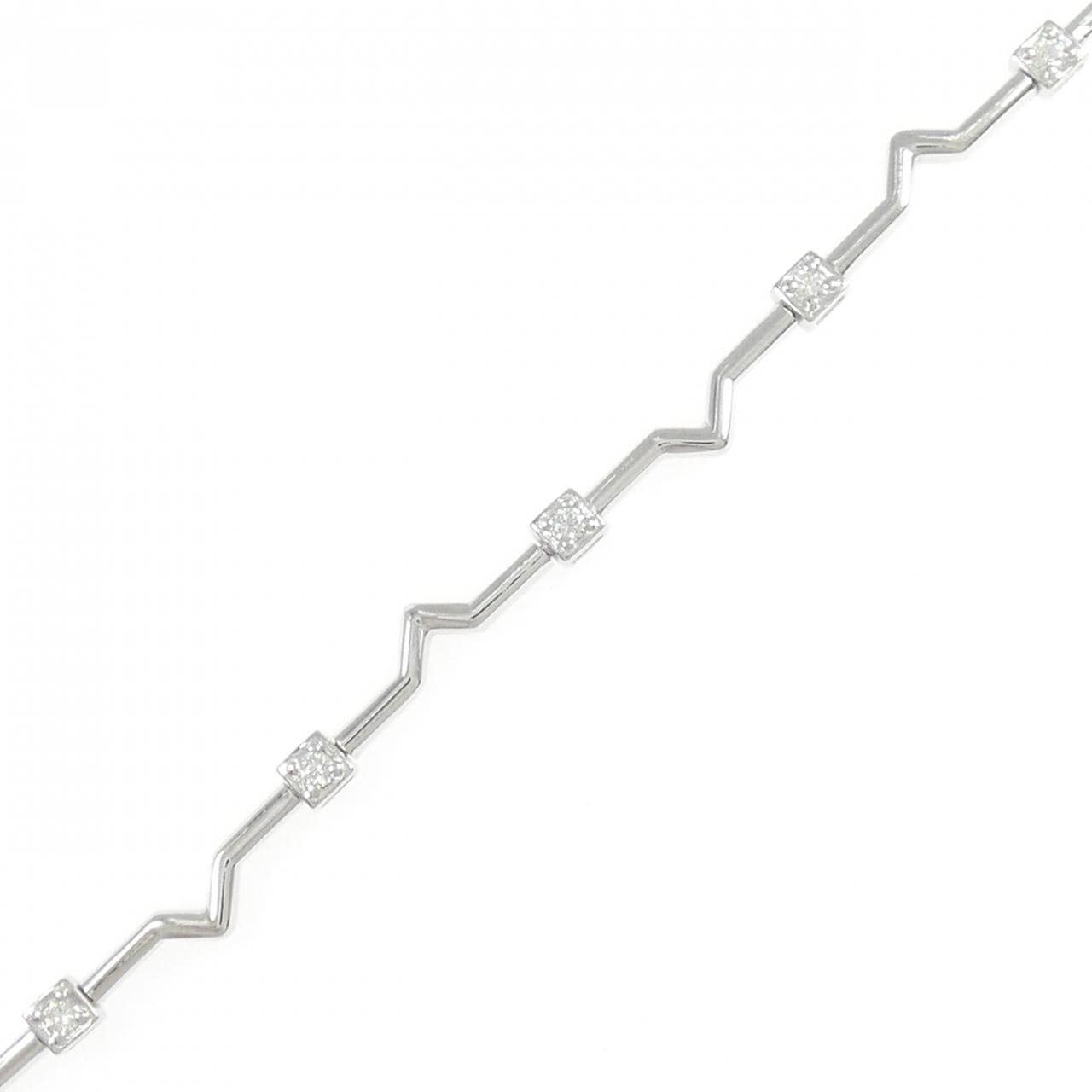 K18WG ダイヤモンド ブレスレット 0.17CT