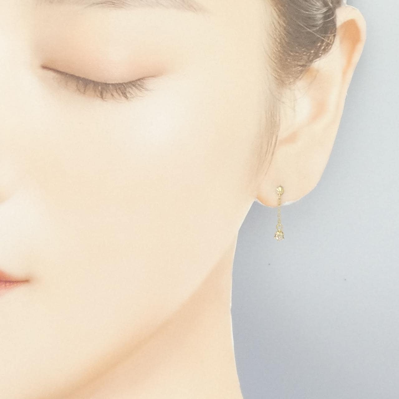 K18YG钻石耳环0.10CT