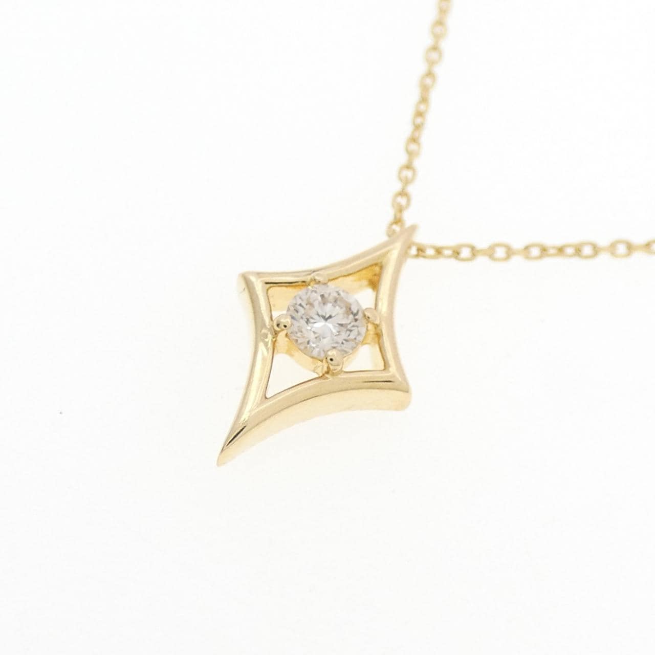 K18YG ダイヤモンド ネックレス 0.13CT