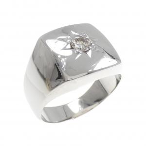 PT 印台 ダイヤモンド リング 0.18CT