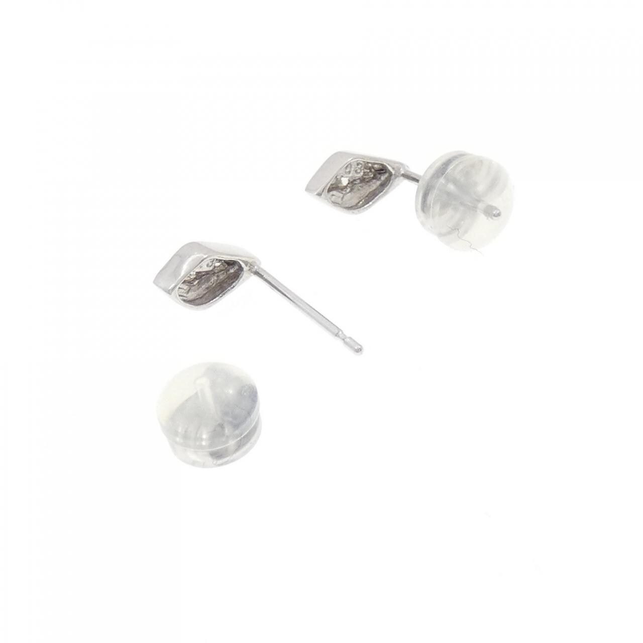 K14WG ダイヤモンド ピアス 0.06CT