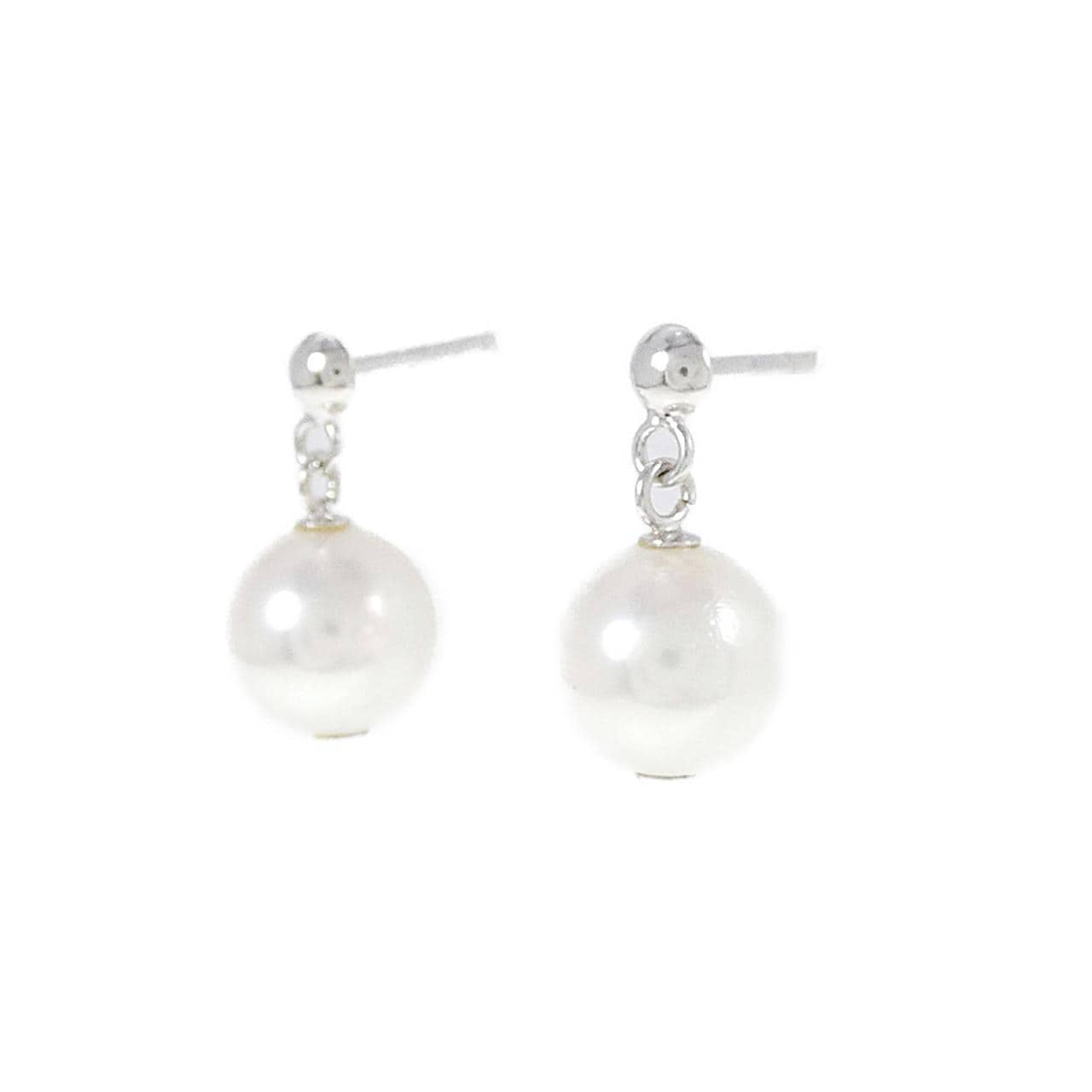 K14WG Akoya pearl earrings 7.5mm