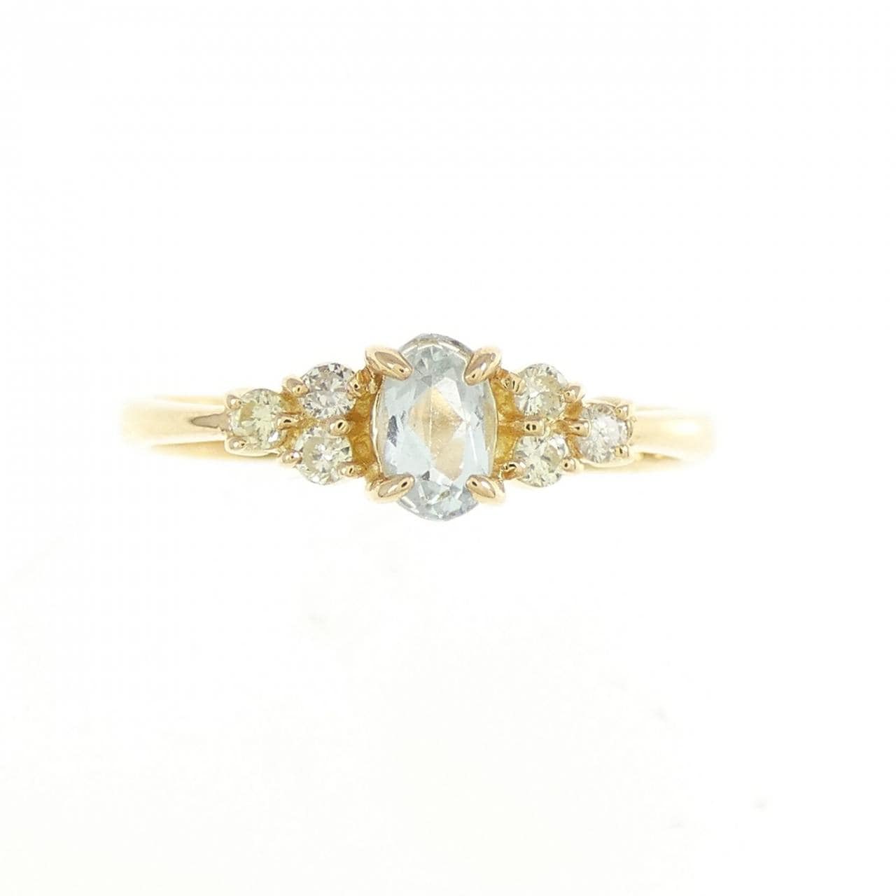 K18YG アクアマリン リング 0.24CT