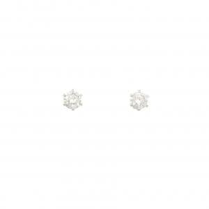 PT900 ソリティア ダイヤモンド ピアス 0.40CT