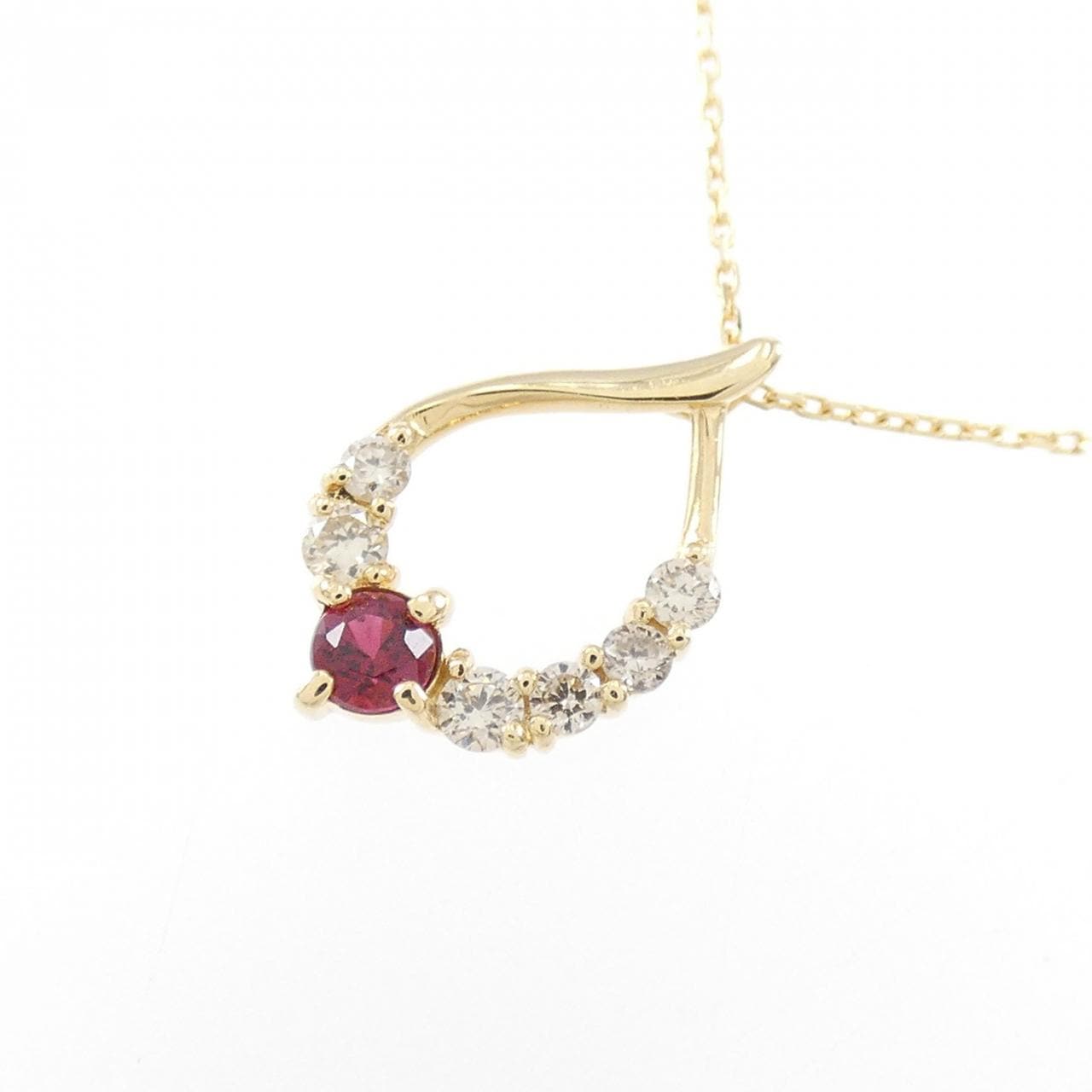 [BRAND NEW] K18YG Spinel Necklace