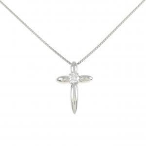 PT850 クロス ダイヤモンド ネックレス 0.09CT