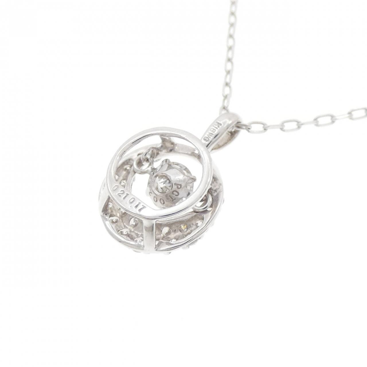 K18WG ダイヤモンド ネックレス 0.21CT
