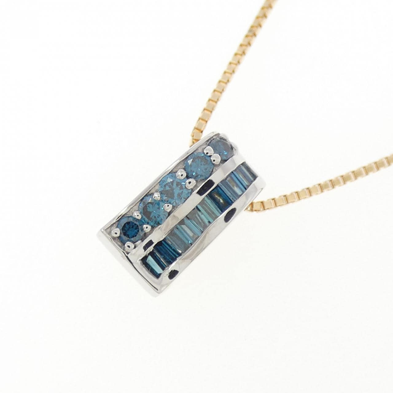 K18YG/K18WG钻石项链 0.37CT