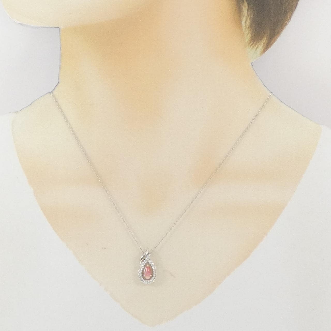 PT900/PT850 コンクパール ネックレス 0.576CT