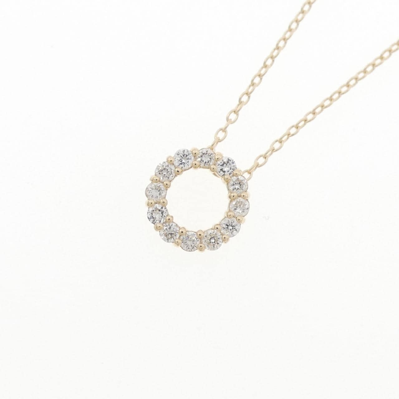 【リメイク】K10YG ダイヤモンド ネックレス 0.18CT