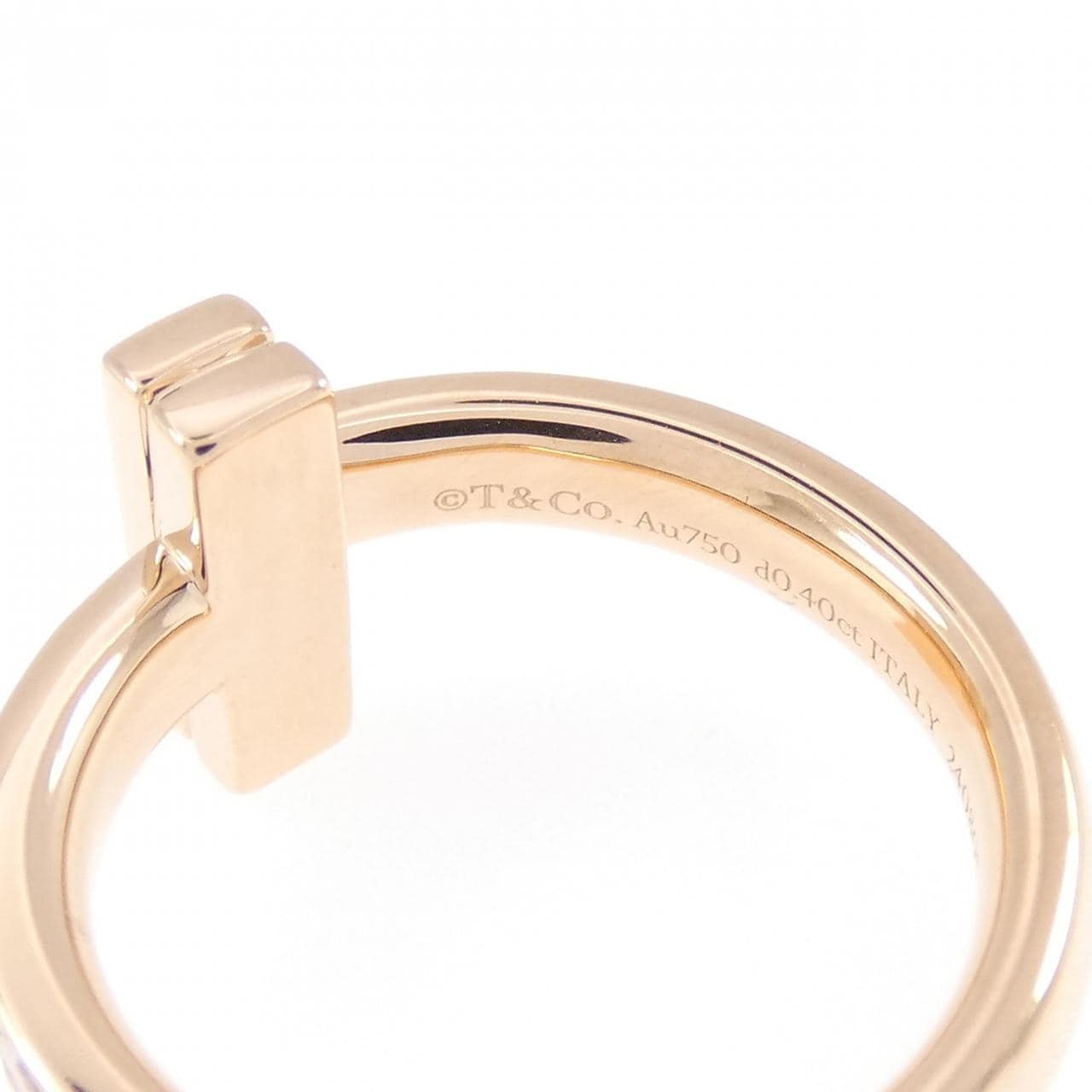 ティファニー Tワン ナロー リング 0.40CT
