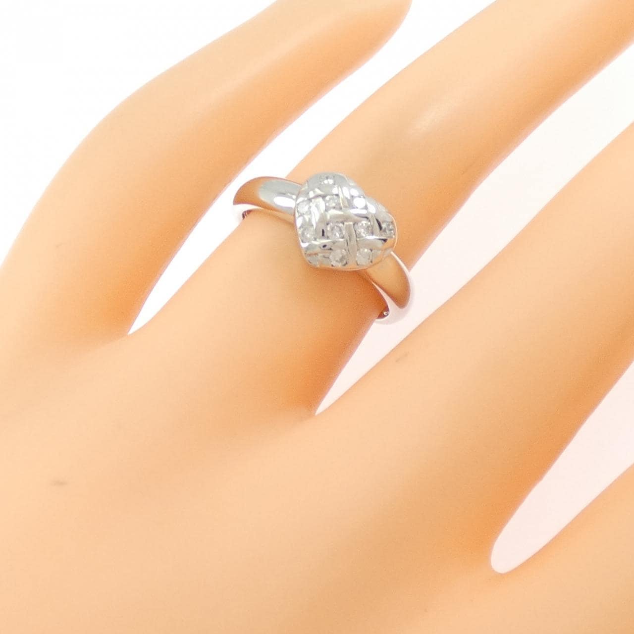 PT900 ハート ダイヤモンド リング 0.15CT