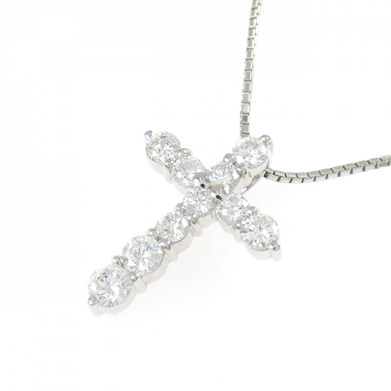 PT900/PT850 クロス ダイヤモンド ネックレス 1.01CT