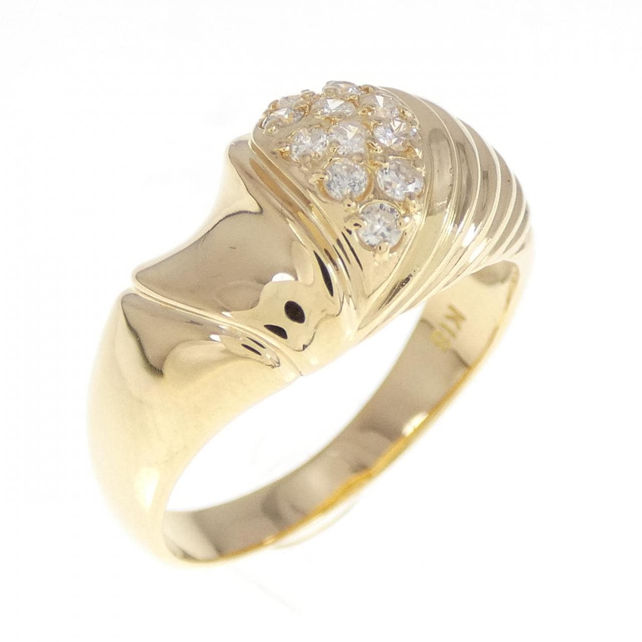 K18YG ダイヤモンド リング 0.16CT