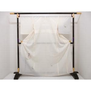 【未使用品】単衣　駒絽訪問着　友禅金彩加工　ボカシ染