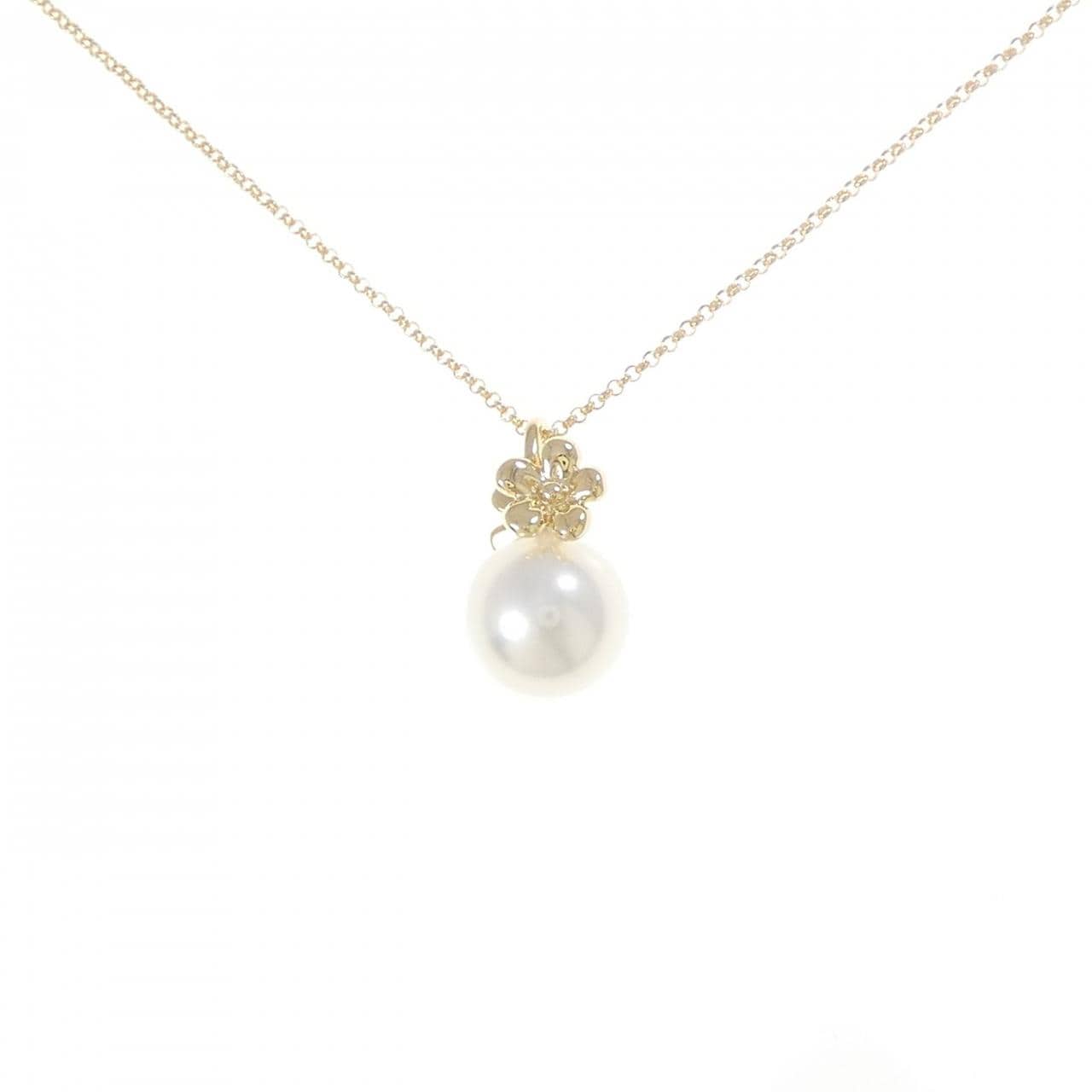 タサキ フラワー×バタフライ アコヤパール ネックレス 8.8mm