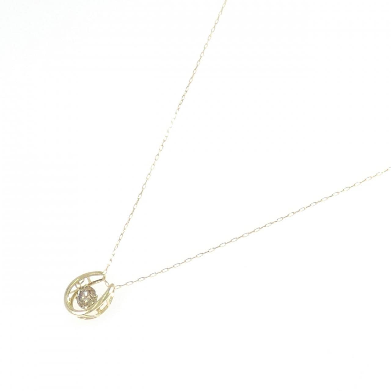 K18YG ソリティア ダイヤモンド ネックレス 0.50CT