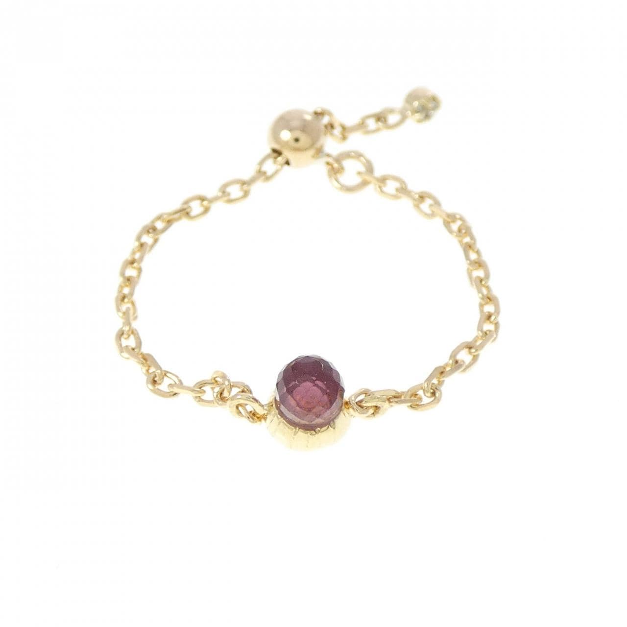 K18YG ガーネット リング