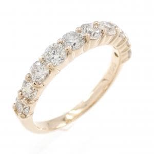 K18PG ハーフエタニティ ダイヤモンド リング 1.00CT
