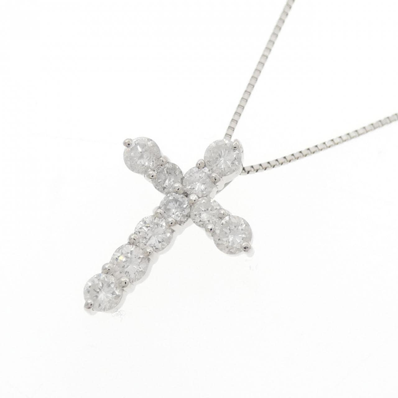 PT900/PT850 クロス ダイヤモンド ネックレス 1.00CT