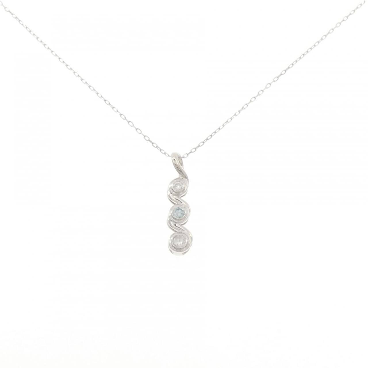 K18WG ダイヤモンド ネックレス 0.25CT