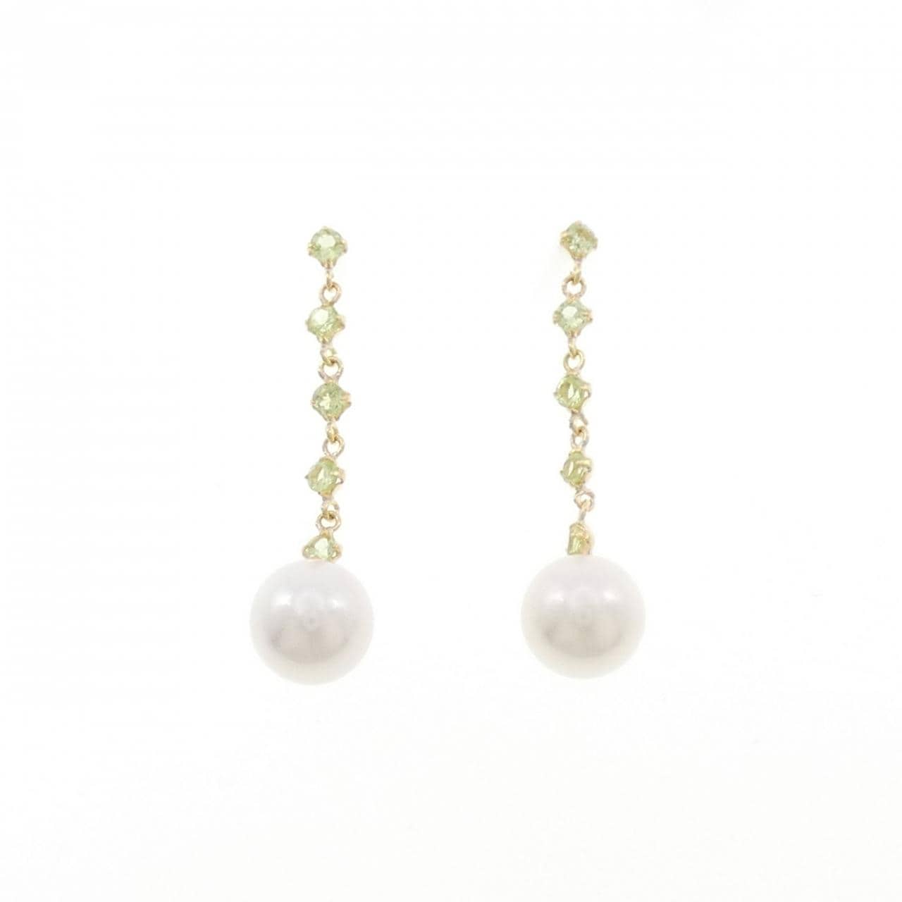 K18YG Akoya珍珠珍珠耳环 7.1 毫米