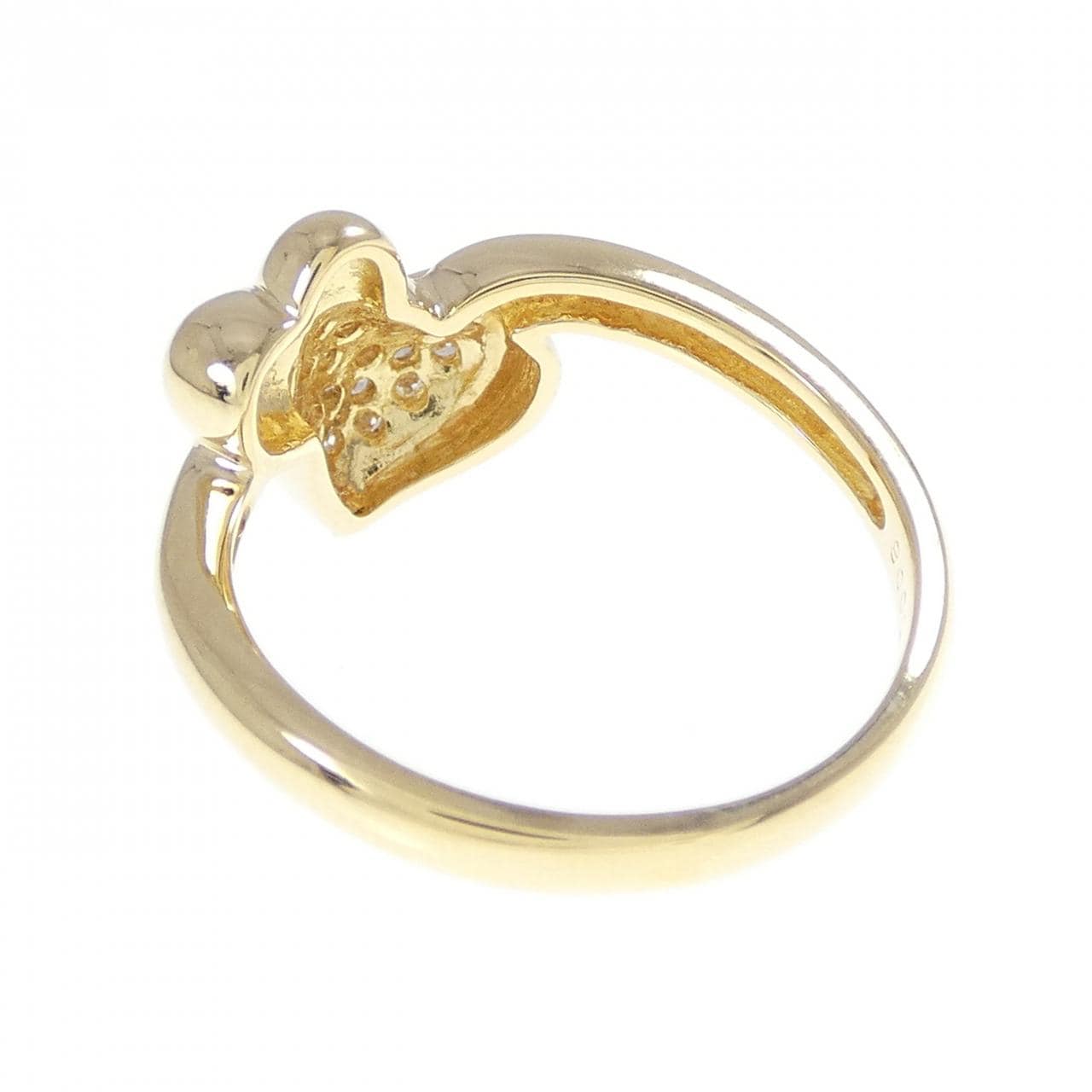 K18YG ハート ダイヤモンド リング 0.08CT