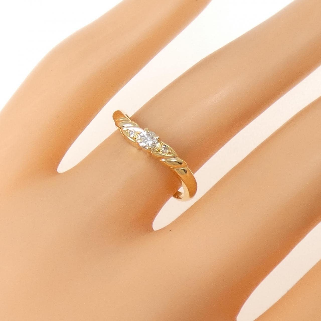 K18YG ダイヤモンド リング 0.10CT